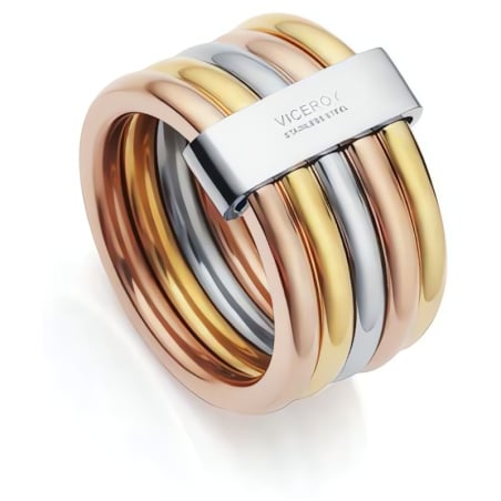 Luxusní tricolor prsten z oceli Chic 75305A01 Viceroy / Obvod: 52 mm - 52 mm