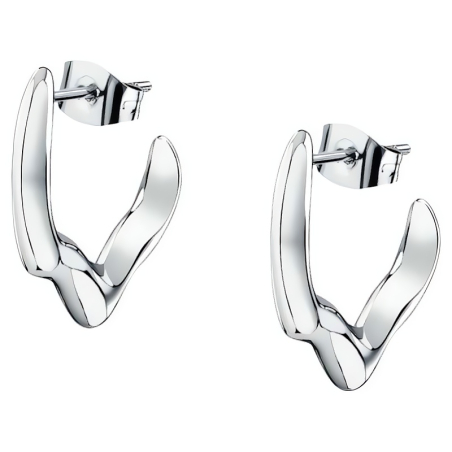 Půvabné ocelové kruhové náušnice T-Design TJAXA06 Trussardi