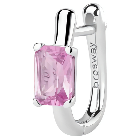 Stříbrná single náušnice Fancy Vibrant Pink FVP07 Brosway