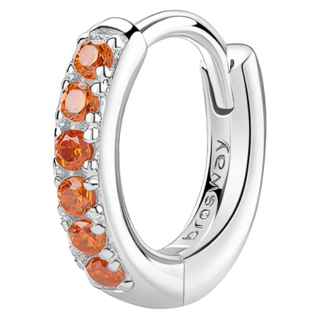 Stříbrná kruhová single náušnice Fancy Vitamin Orange FVO15 Brosway