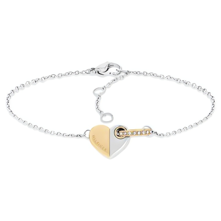 Módní ocelový náramek s bicolor srdíčkem 2780880 Tommy Hilfiger