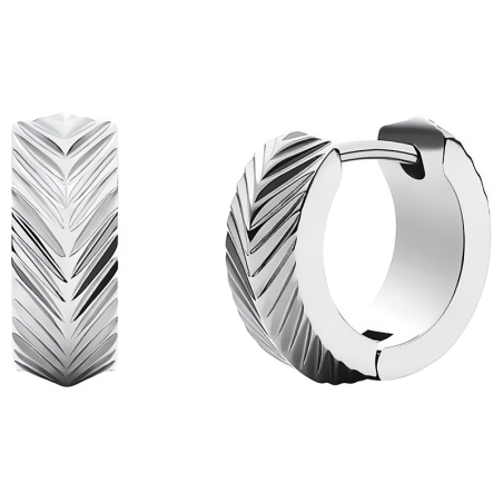 Elegantní ocelové kruhové náušnice Harlow JF04666040 Fossil