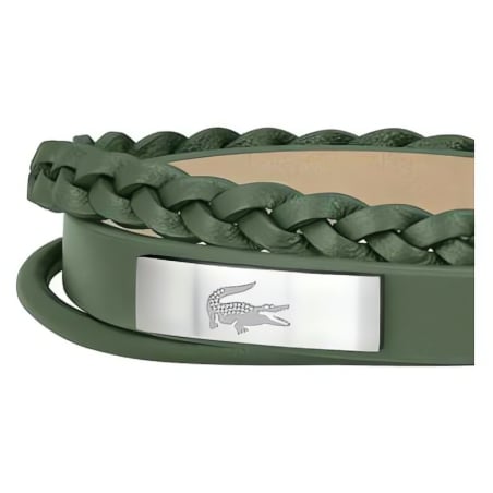 Zelený kožený náramek Fusion 2040319 Lacoste