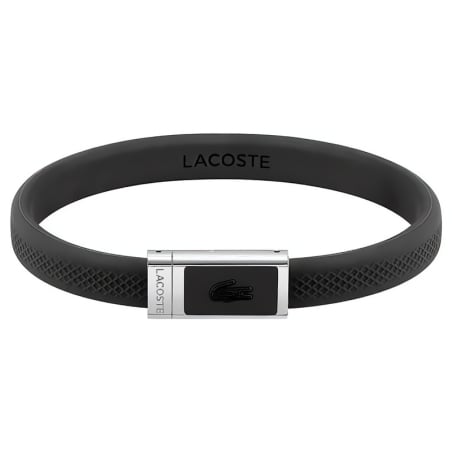 Černý silikonový náramek 2040114 Lacoste