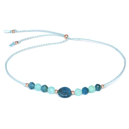 Šňůrkový náramek na nohu s amazonitem a apatitem HE11N3RG-LB Agato