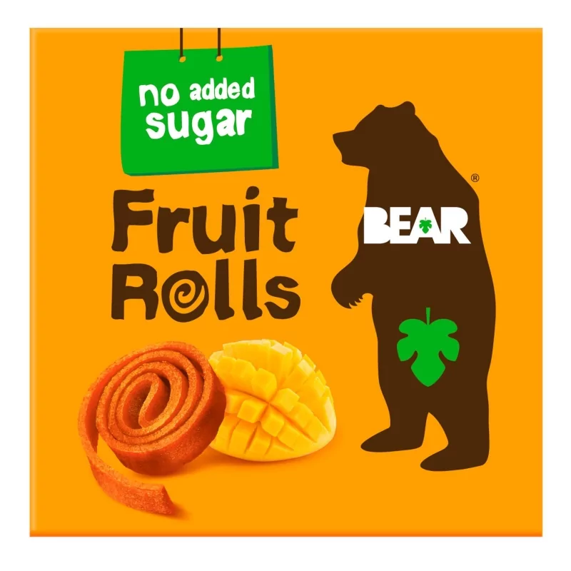 Ovocné rolované plátky mango Bear - 5*20 g Ovocné rolované plátky mango Bear - 5*20 g