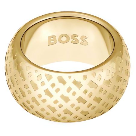 Výrazný pozlacený prsten pro ženy 1580589 Hugo Boss / Obvod: 52 mm - 52 mm