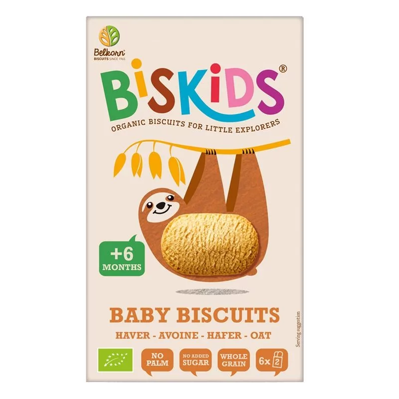 BISkids BIO dětské celozrnné ovesné sušenky bez přidaného cukru 6M + Belkorn - 120 g BISkids BIO dětské celozrnné ovesné sušenky bez přidaného cukru 6M + Belkorn - 120 g