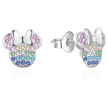 Třpytivé stříbrné náušnice Minnie AGT-ED021PC Agato