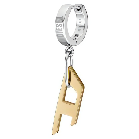 Stylová single náušnice s logem DX1419931 Diesel