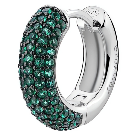 Blyštivá single náušnice Life Green Fancy FLG121 Brosway