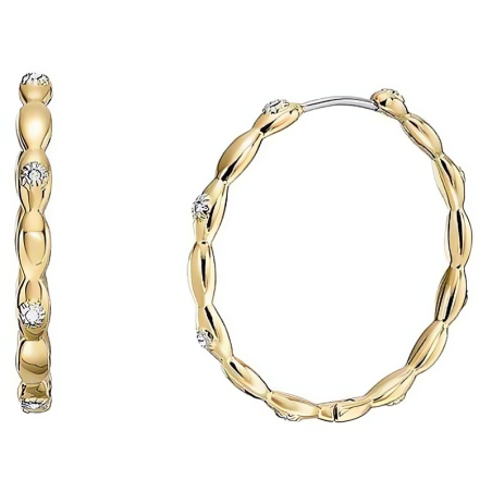 Módní pozlacené kruhové náušnice Sutton JF04816710 Fossil