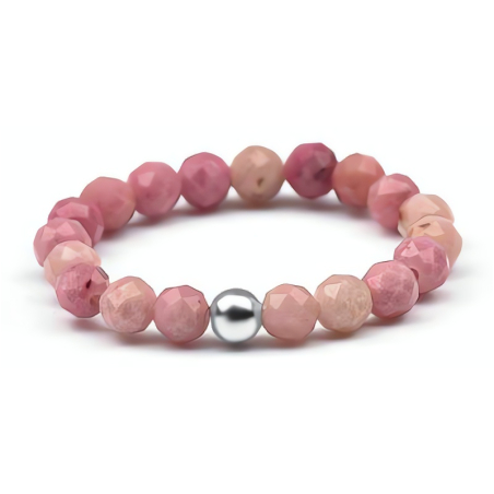 Korálkový prsten s rodonitem POL-R01 Agato / Obvod: 53 mm - 53 mm