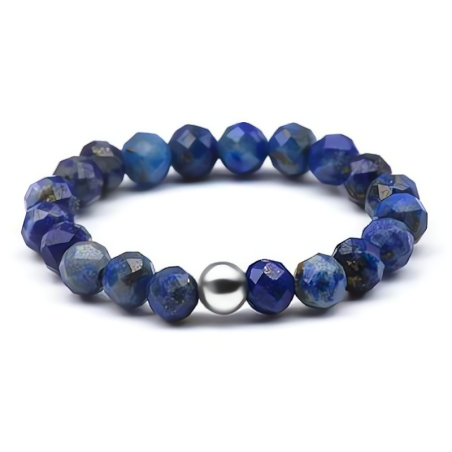 Korálkový prsten s lazuritem POL-R02 Agato / Obvod: 53 mm - 53 mm