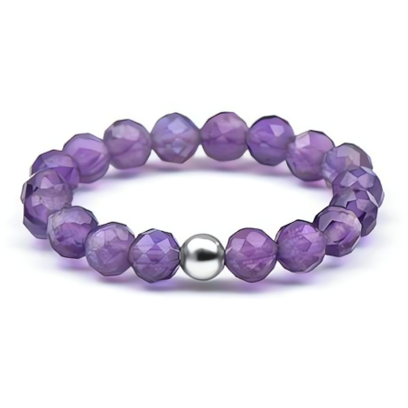 Minerální dámský prsten s ametystem POL-R03 Agato / Obvod: 53 mm - 53 mm