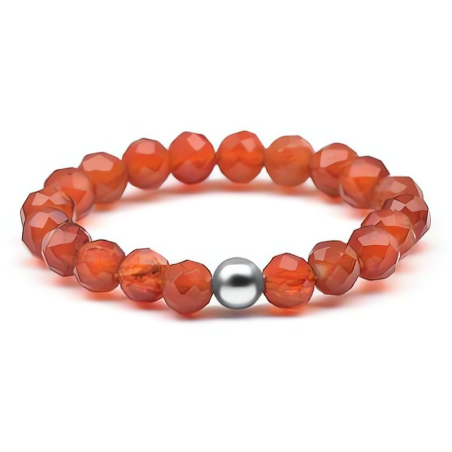 Minerální prsten s karneolem POL-R15 Agato / Obvod: 60 mm - 60 mm