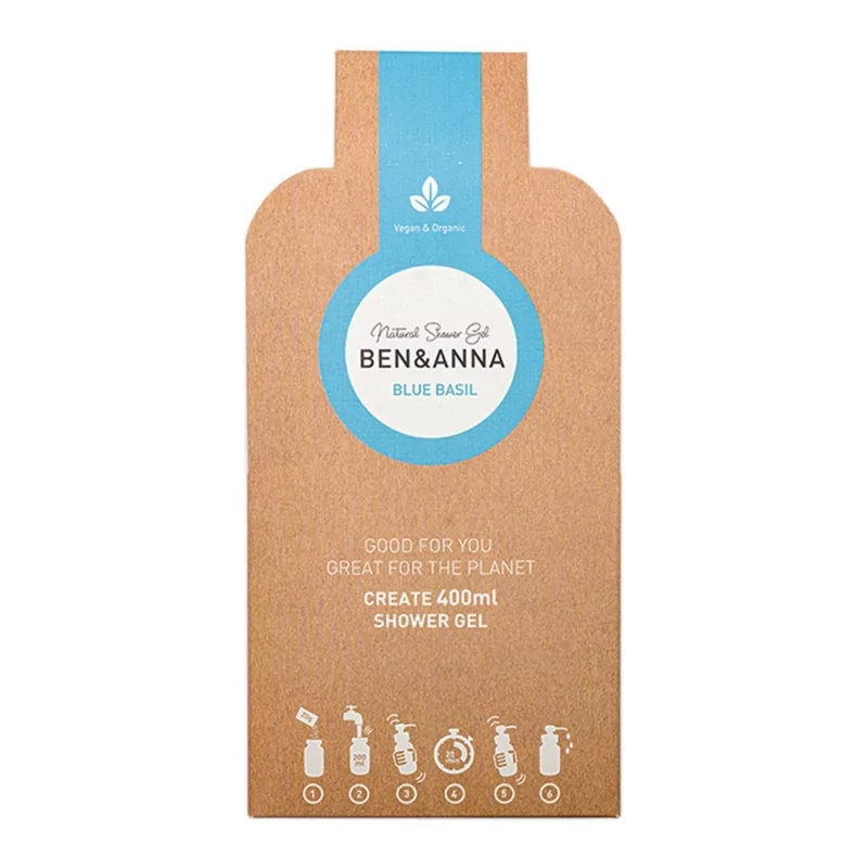 Sprchový gel v zrníčkách (Blue basil) Ben & Anna - 2 × 20 g