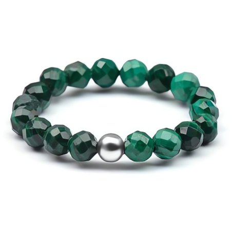 Minerální prsten se zeleným malachitem POL-R07 Agato / Obvod: 53 mm - 53 mm