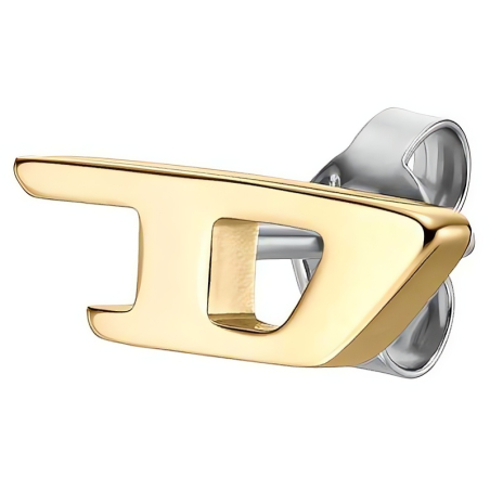 Pozlacená ocelová single náušnice DX1520710 Diesel