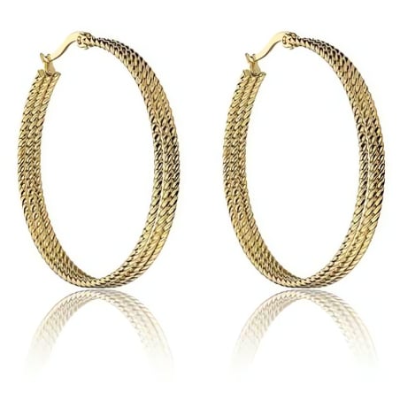 Výrazné kruhové náušnice Zoe Gold Earrings MCE23015G Marc Malone