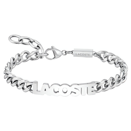 Stylový pánský náramek z oceli Script 2040476 Lacoste