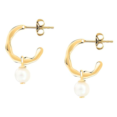 Půvabné pozlacené náušnice 2v1 Perla SXU46 Morellato