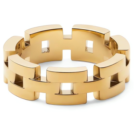 Stylový pozlacený prsten 3-Link DW0040099 Daniel Wellington / Obvod: 50 mm - 50 mm