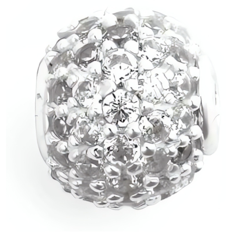 Blyštivý stříbrný korálek s krystaly Charms DW00401050 Daniel Wellington