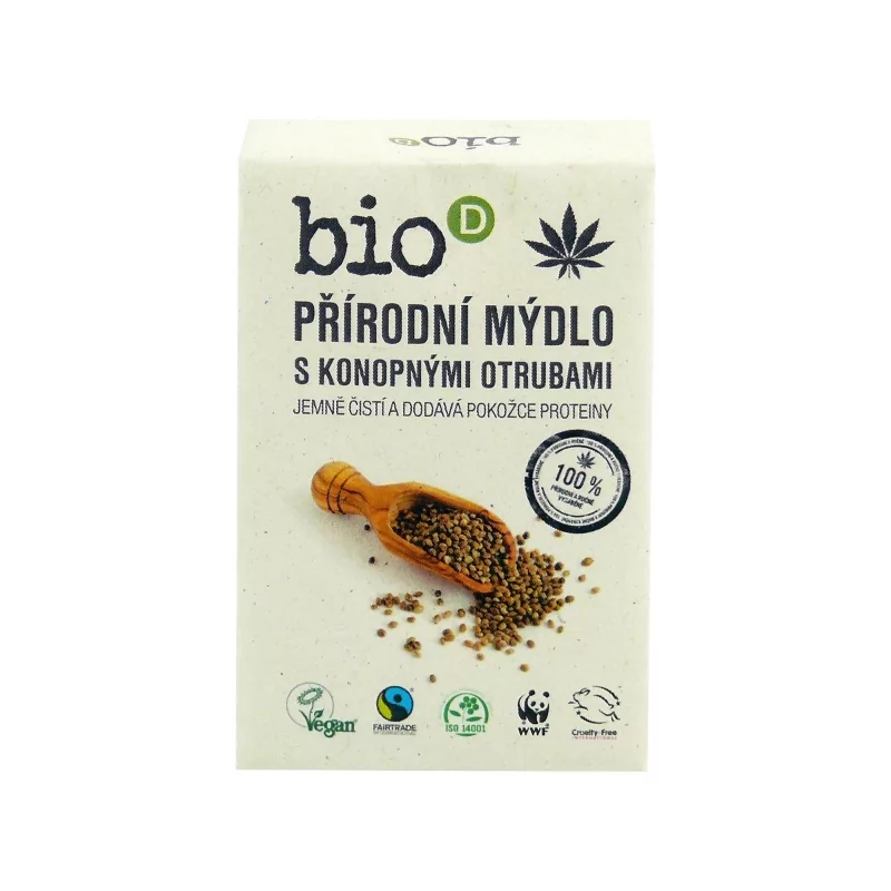 Mýdlo s konopnými otrubami Bio - D - 95 g Mýdlo s konopnými otrubami Bio - D - 95 g