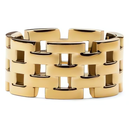 Úchvatný pozlacený prsten z oceli 5-Link DW0040100 Daniel Wellington / Obvod: 52 mm - 52 mm