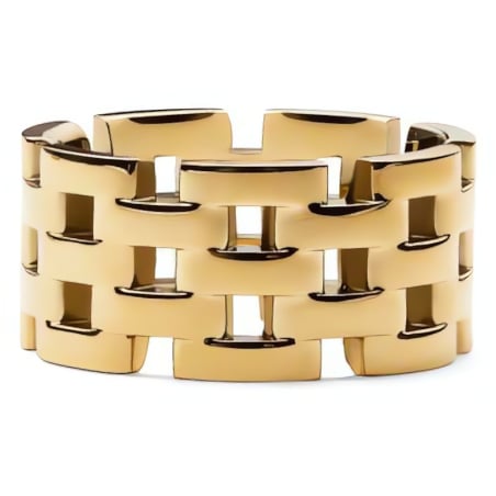 Úchvatný pozlacený prsten z oceli 5-Link DW0040100 Daniel Wellington / Obvod: 58 mm - 58 mm