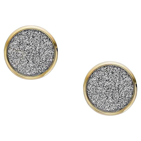 Blyštivé pozlacené náušnice pecky Hazel JOF01039710 Fossil