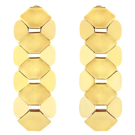 Extravagantní pozlacené náušnice Hexagonia TJ3636 Breil