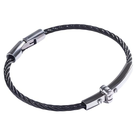 Černý ocelový náramek pro muže MCGB5001BS Marc Malone