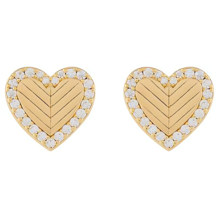 Romantické pozlacené náušnice s kubickými zirkony EG3624710 Emporio Armani