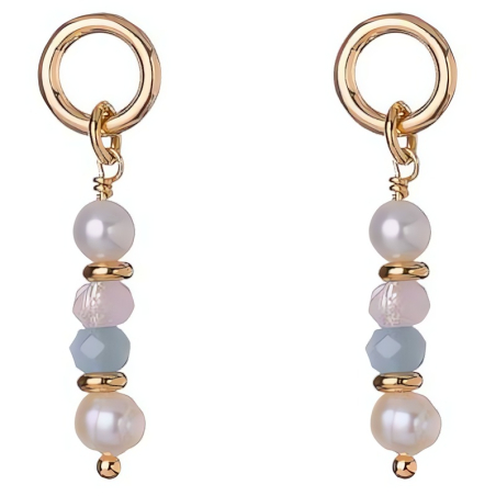 Okouzlující visací náušnice s pravými perlami a morganitem AL4512.01.000 Alisia