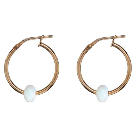 Pozlacené náušnice kruhy se syntetickým opálem AL4987.01.000 Alisia