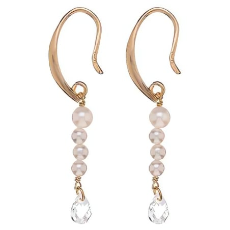 Visací pozlacené náušnice s pravými perlami AL4925-Oro Alisia