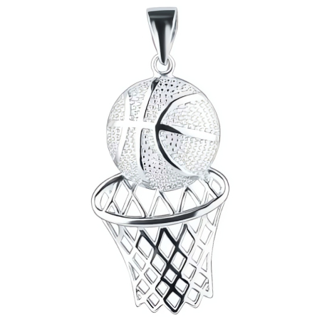 Stříbrný přívěsek Basketbalový míč a síť 64024 Evolution Group