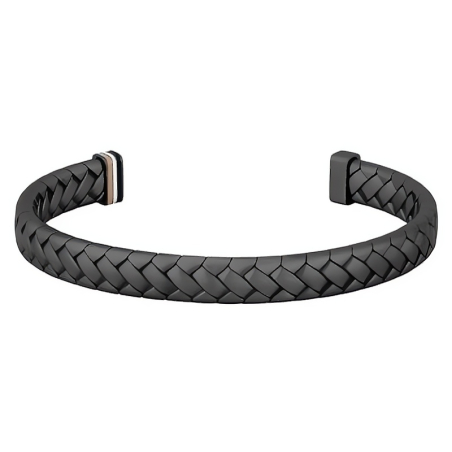 Černý pevný náramek pro muže 1580673 Hugo Boss