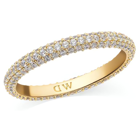 Třpytivý pozlacený prsten s kubickými zirkony Pavé DW004017 Daniel Wellington / Obvod: 60 mm - 60 mm