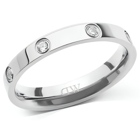 Originální ocelový prsten s kubickými zirkony Classic Lumine DW0040172 Daniel Wellington / Obvod: 60 mm - 60 mm