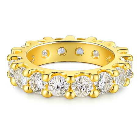 Blyštivý pozlacený prsten se zirkony VBR039G-A Troli / Obvod: 49 mm - 49 mm