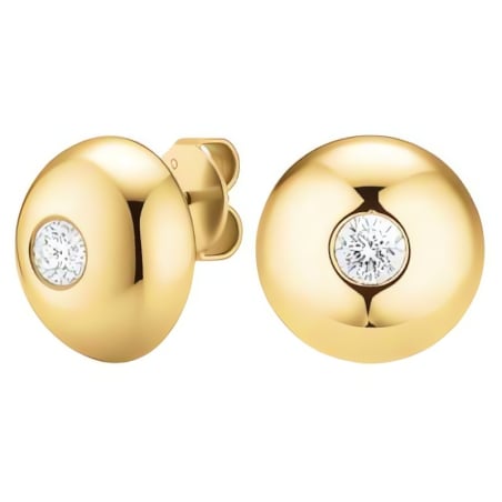 Nadčasové pozlacené náušnice Solitaire JEBSG-J1198 Rosefield