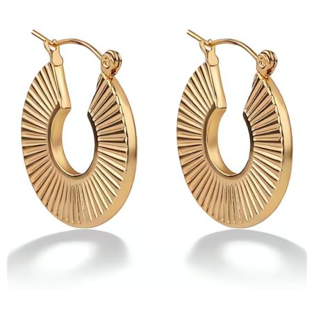 Pozlacené kruhové náušnice z oceli Opaline EWE250197G Emily Westwood