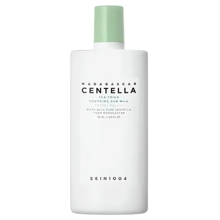 Zklidňující opalovací mléko SPF 50 Madagascar Centella Tea-Trica (Soothing Sun Milk) Skin1004 - 50 ml