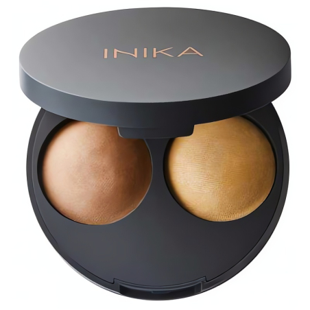 Přírodní zapečené konturovací duo (Baked Contour Duo) Inika Organic / Odstín: Teak - 5 g