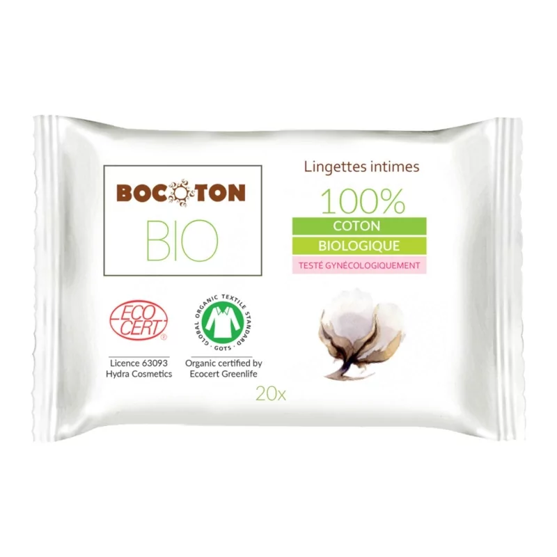 Intimní vlhčené ubrousky z BIObavlny Bocoton - 20 ks Intimní vlhčené ubrousky z BIObavlny Bocoton - 20 ks