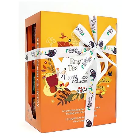 Dárková kolekce Super goodness oranžová BIO English Tea Shop - 12 pyramidek