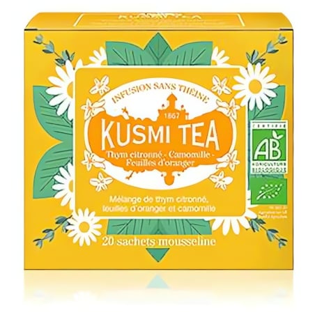 Tymián, pomerančové květy a heřmánek 20 sáčků, Kusmi Tea - 24 g